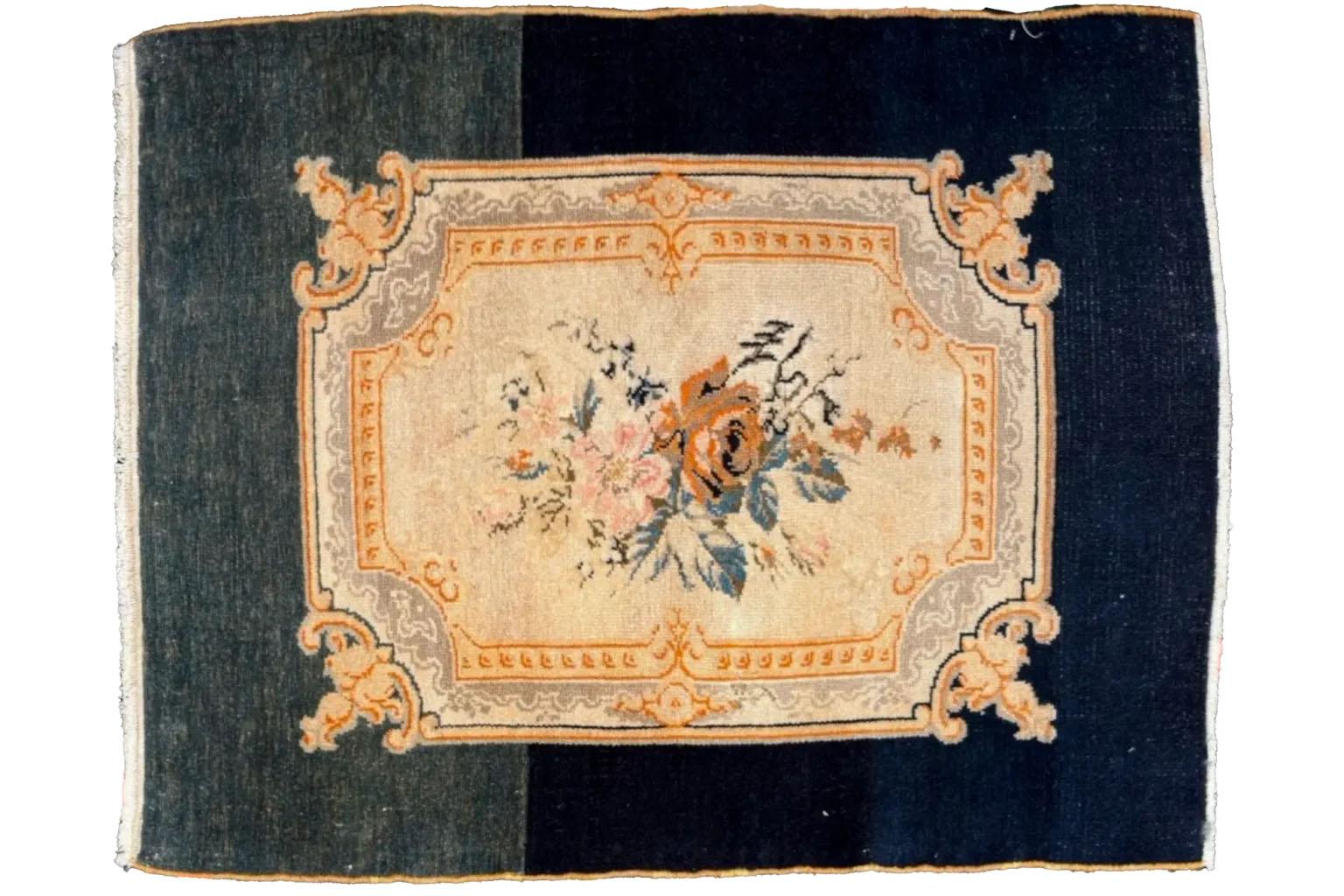Persischer Malayer Kleiner Teppich - Wolle Braun Elfenbein 10422 (Handgeknüpft) im Angebot