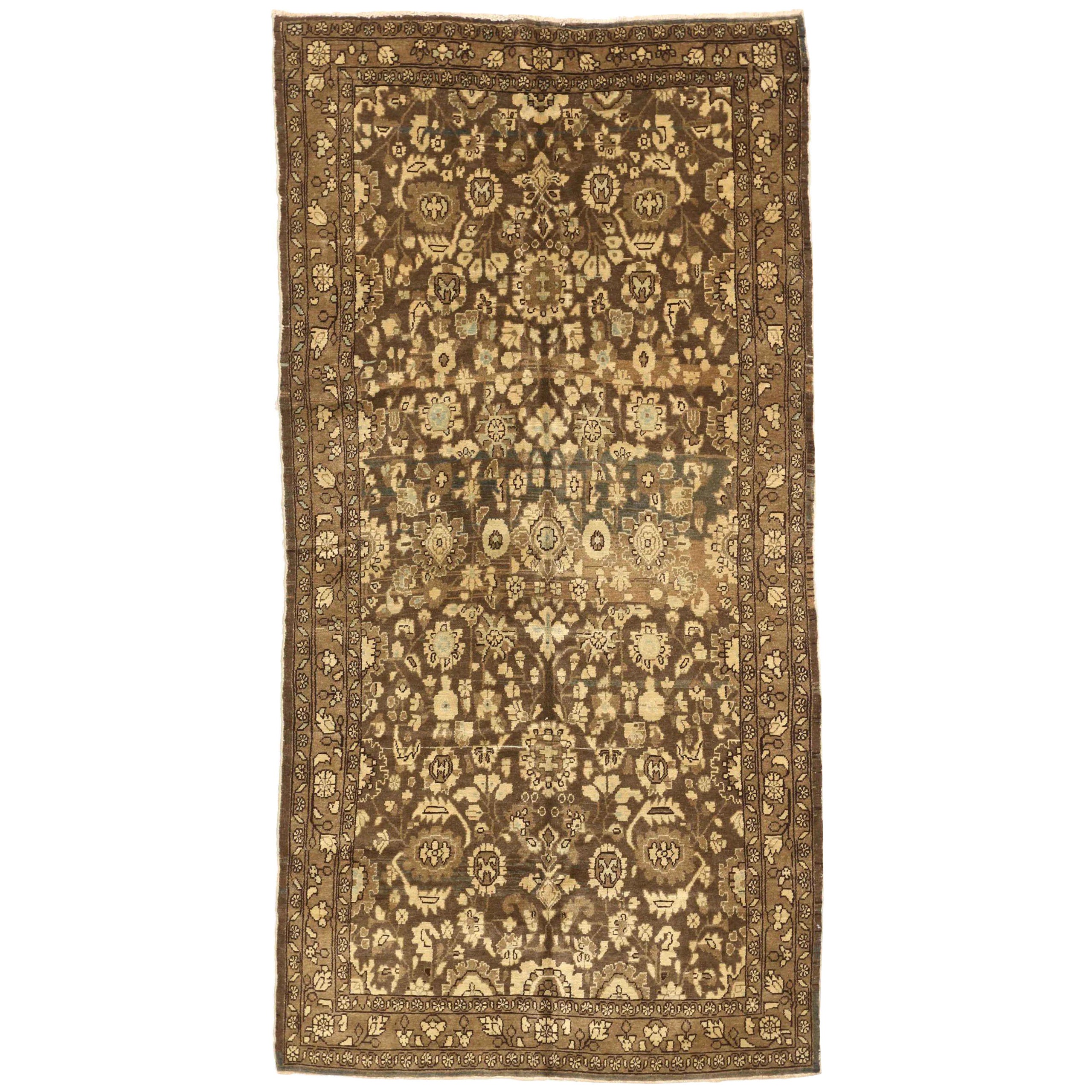 Persischer Malayer Kleiner Teppich - Wolle Braun Elfenbein 73978