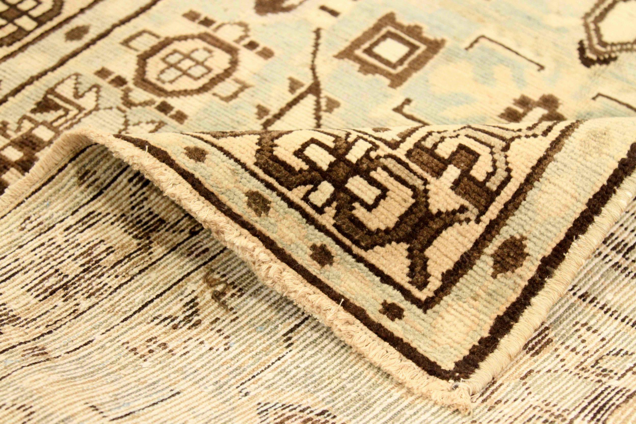 Persischer Malayer Kleiner Teppich - Wolle Braun Elfenbein Design - 75772 (Irakisch) im Angebot