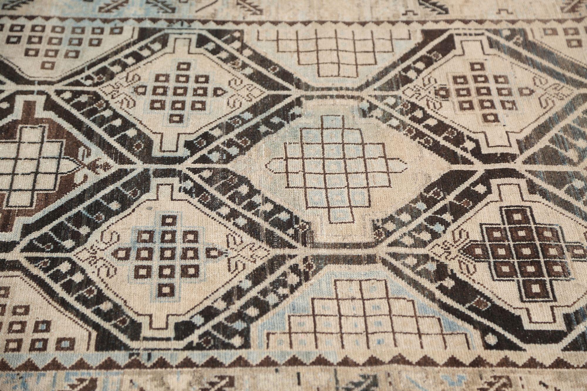 Persischer Malayer Kleiner Teppich - Wolle Braun Elfenbein Design - 97687 (20. Jahrhundert) im Angebot