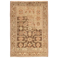 Persian Malayer Small Rug - Wool Brown Ivory Red Design - 75806