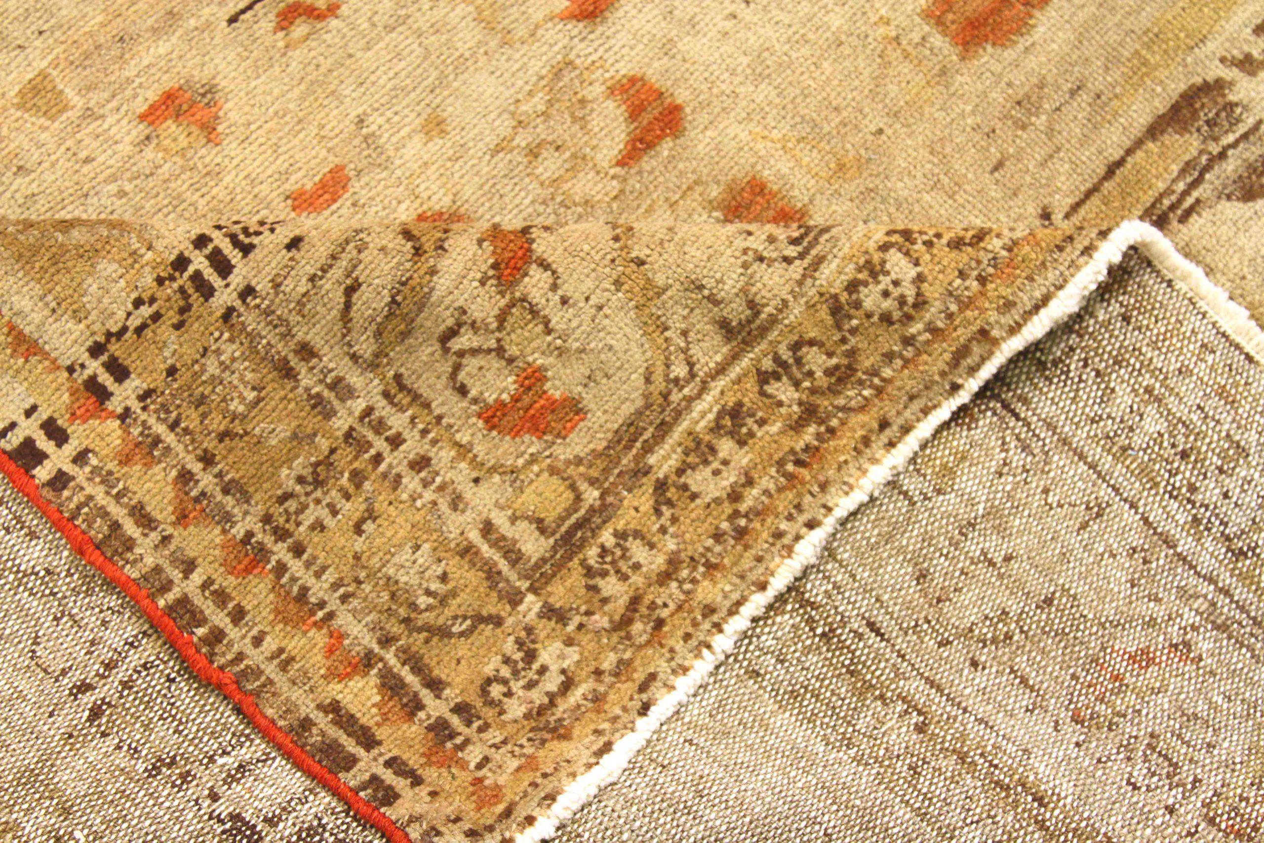 Persischer Malayer Small Teppich - Wolle Braun Elfenbein Rot Design - 75903 (Irakisch) im Angebot
