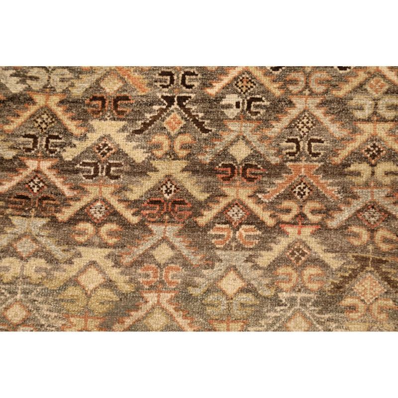 Petit tapis persan Malayer - Laine Brown Ivoire Rouge Jaune - 94581 Excellent état - En vente à Dallas, TX