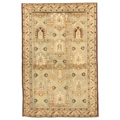 Persischer Malayer Kleiner Teppich - Wolle Braun Elfenbein Taupe Design - 75708