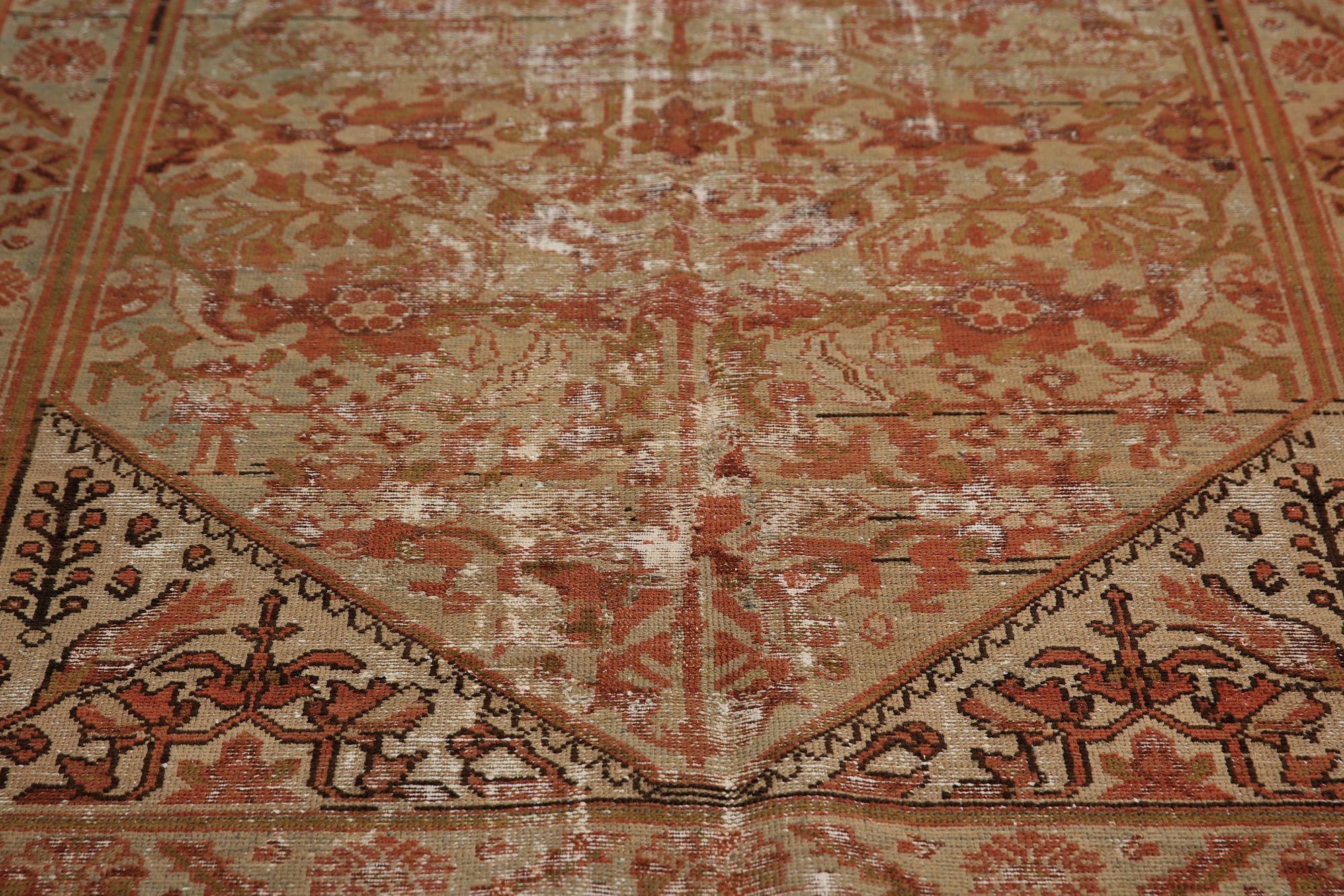 Iracheno Tappeto persiano Malayer Small - Lana Marrone Rosso Design - 97087 in vendita