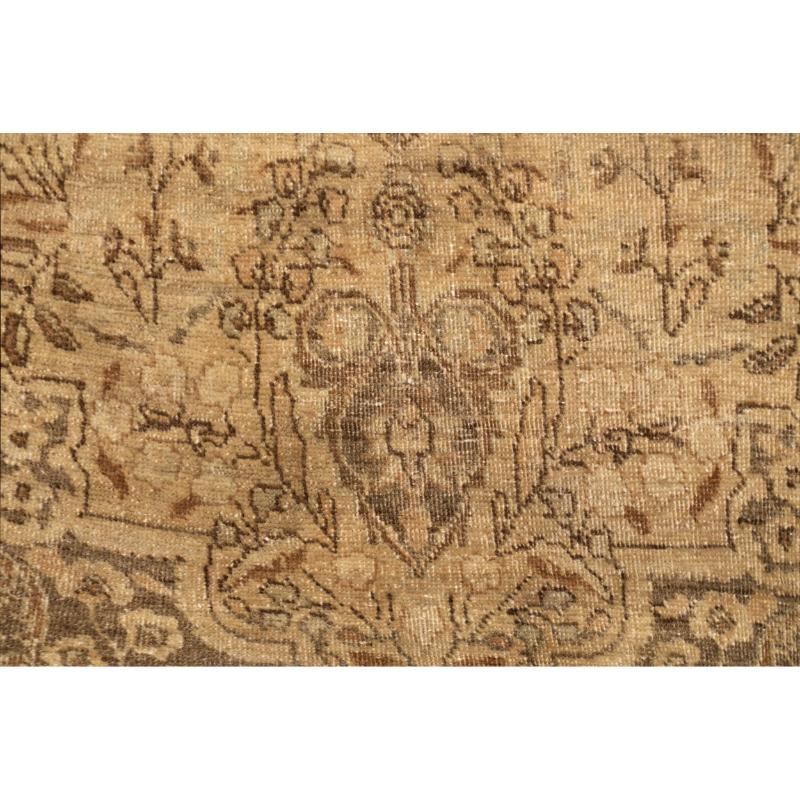 Persischer Malayer Kleiner Teppich - Wolle Braun Gelb Design - 94591 im Zustand „Hervorragend“ im Angebot in Dallas, TX