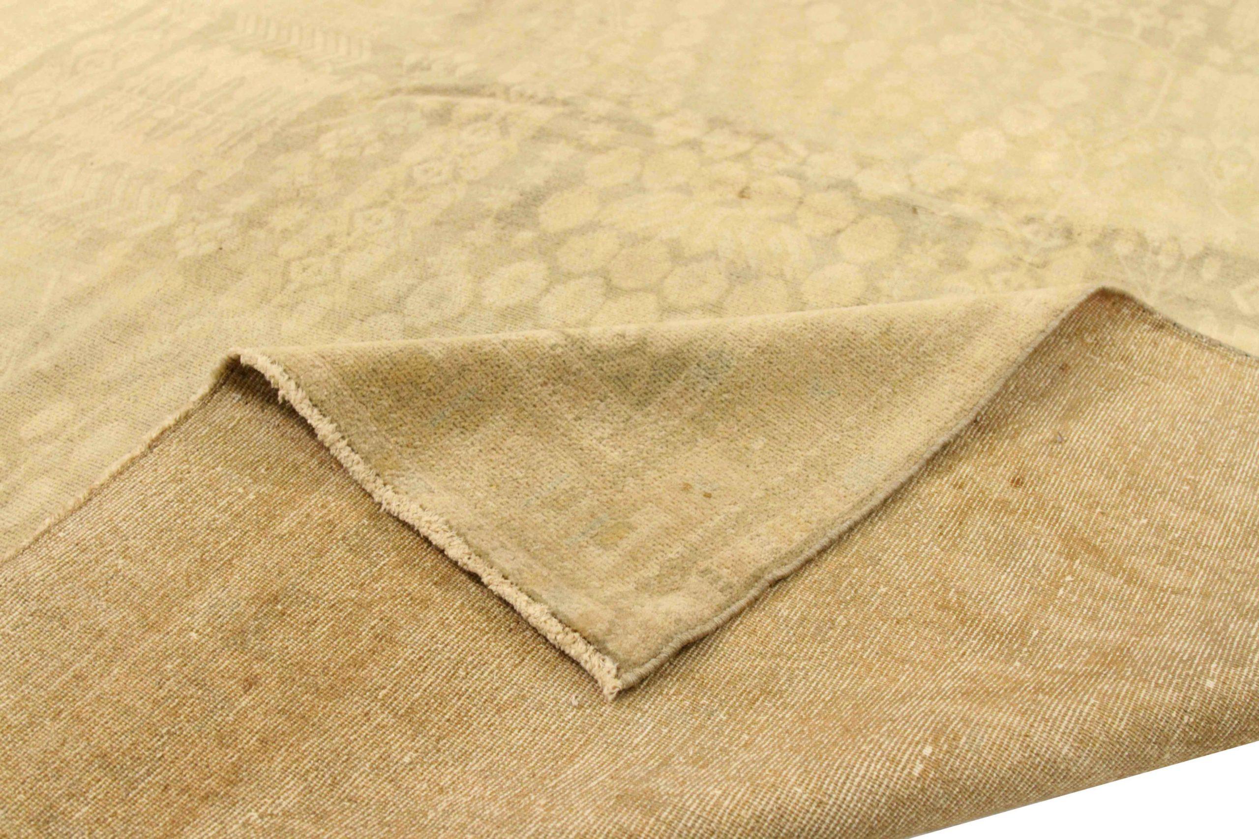 Persischer Malayer Small Teppich - Wolle Grün Elfenbein Design - 75752 (Irakisch) im Angebot