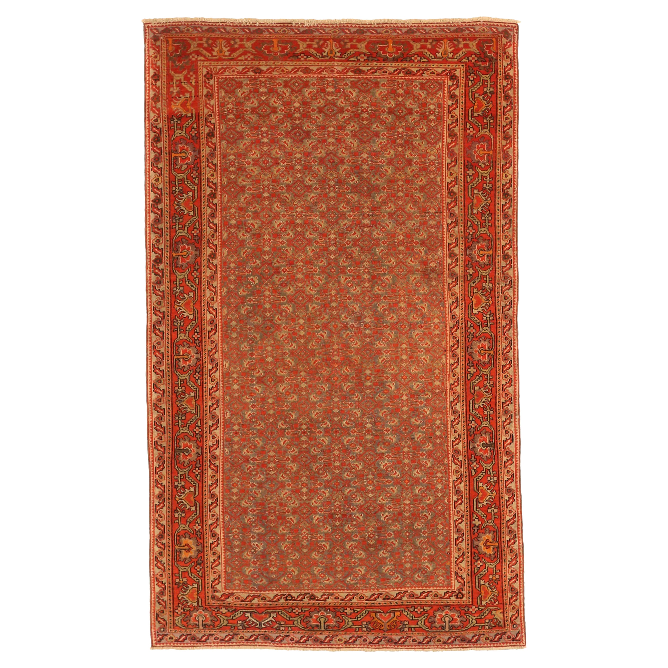 Tappeto persiano Malayer piccolo - Lana Verde Avorio Rosso 73714