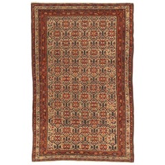 Persischer Malayer Kleiner Teppich - Wolle Elfenbein Marineblau Rot 73326