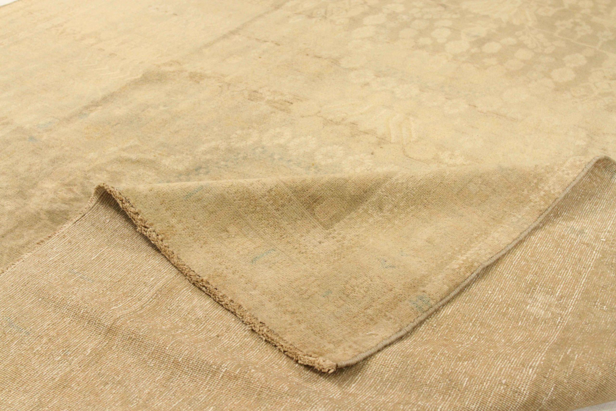 Persischer Malayer-Teppich aus Wolle in Elfenbein-rosa mit Design - 75753 (Irakisch) im Angebot