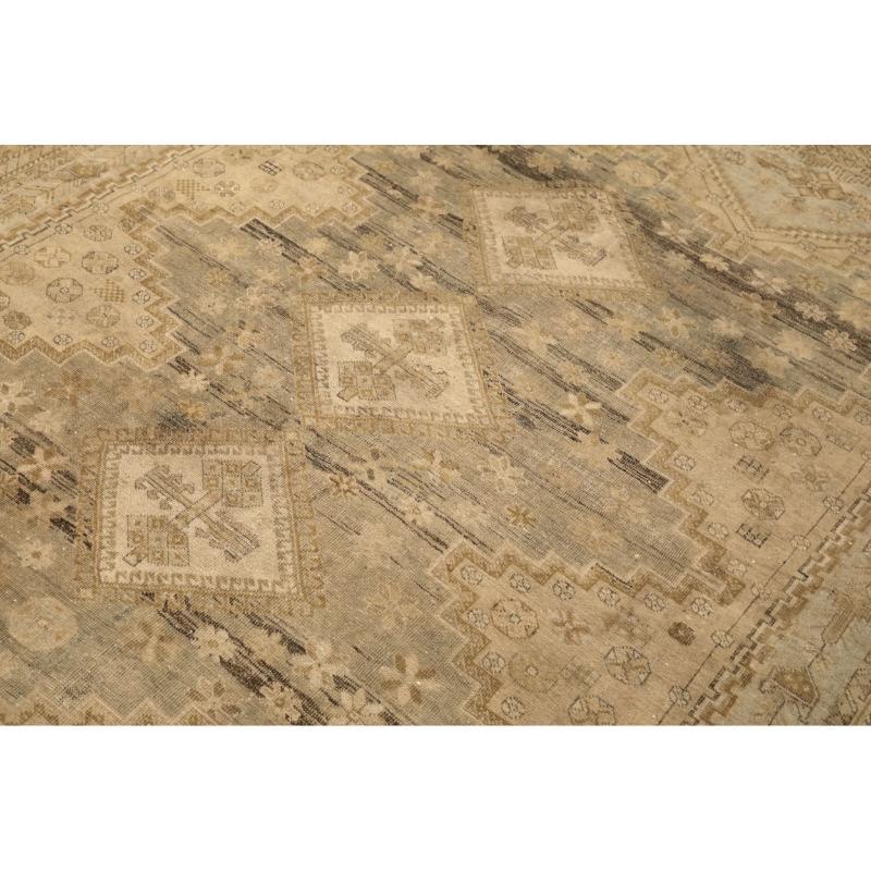 Persischer Malayer Kleiner Teppich - Wolle Elfenbein Taupe Gelb Design - 94576 (Handgeknüpft) im Angebot