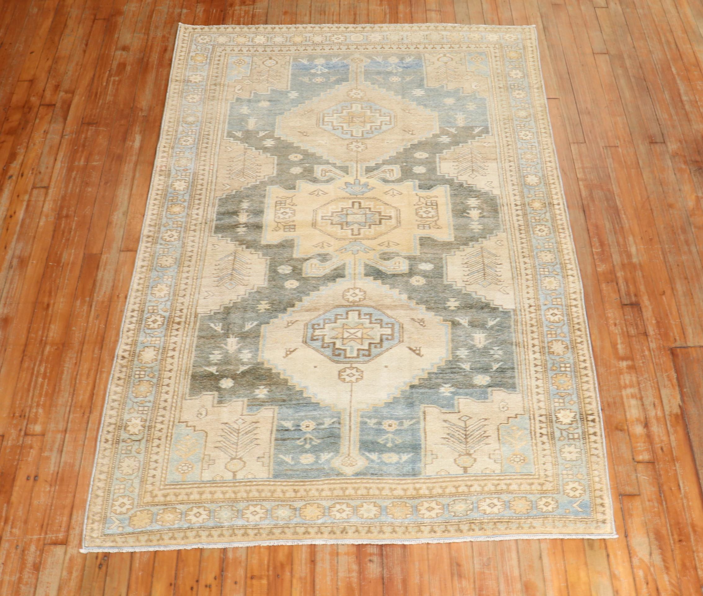 Zabihi Collcetion Persian Malayer Tribal Accent Rug For Sale 1