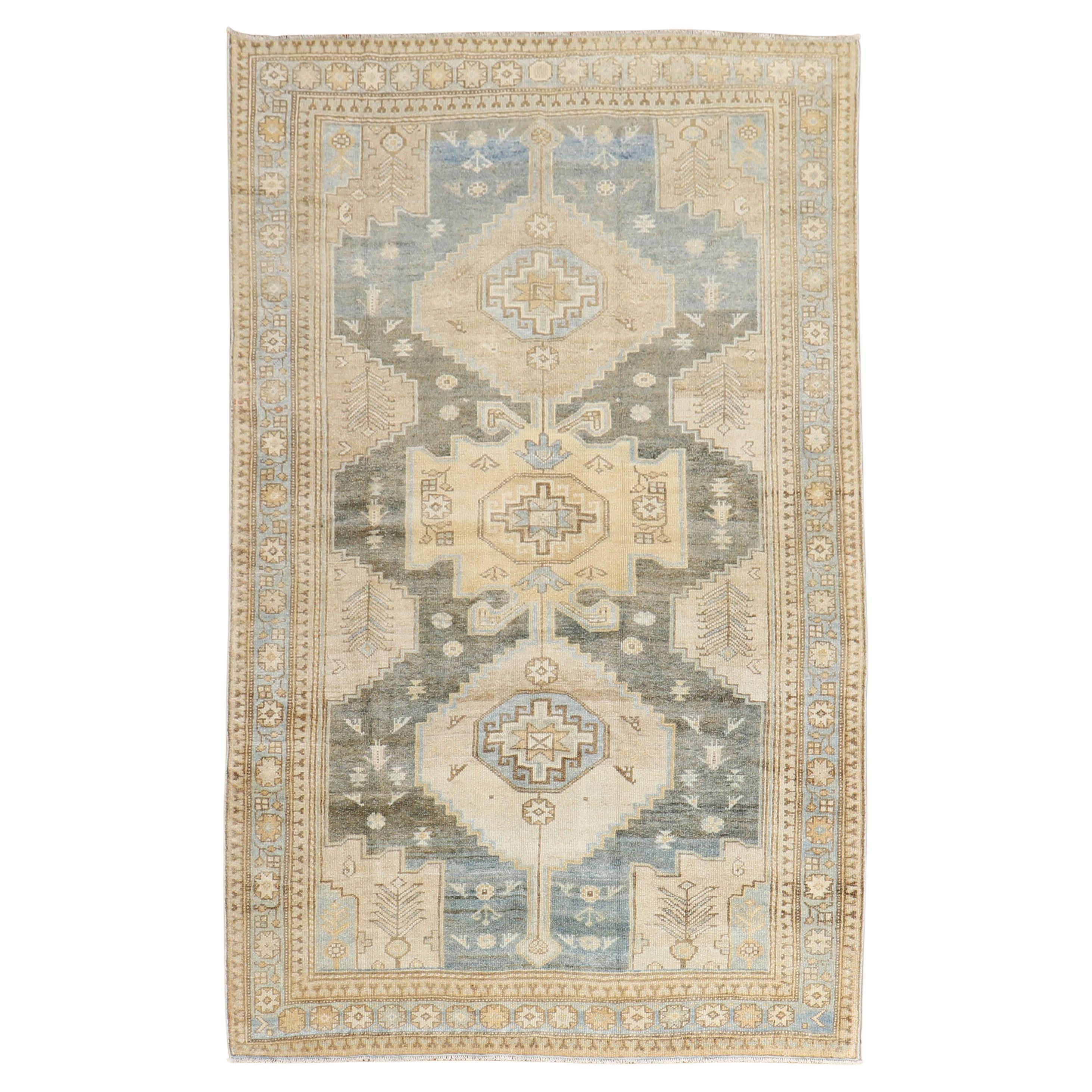 Zabihi Collcetion Persian Malayer Tribal Accent Rug For Sale