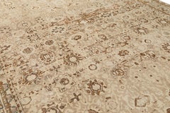 Alfombra Persa Malayer Vintage en tonos neutros, lana hilada a mano