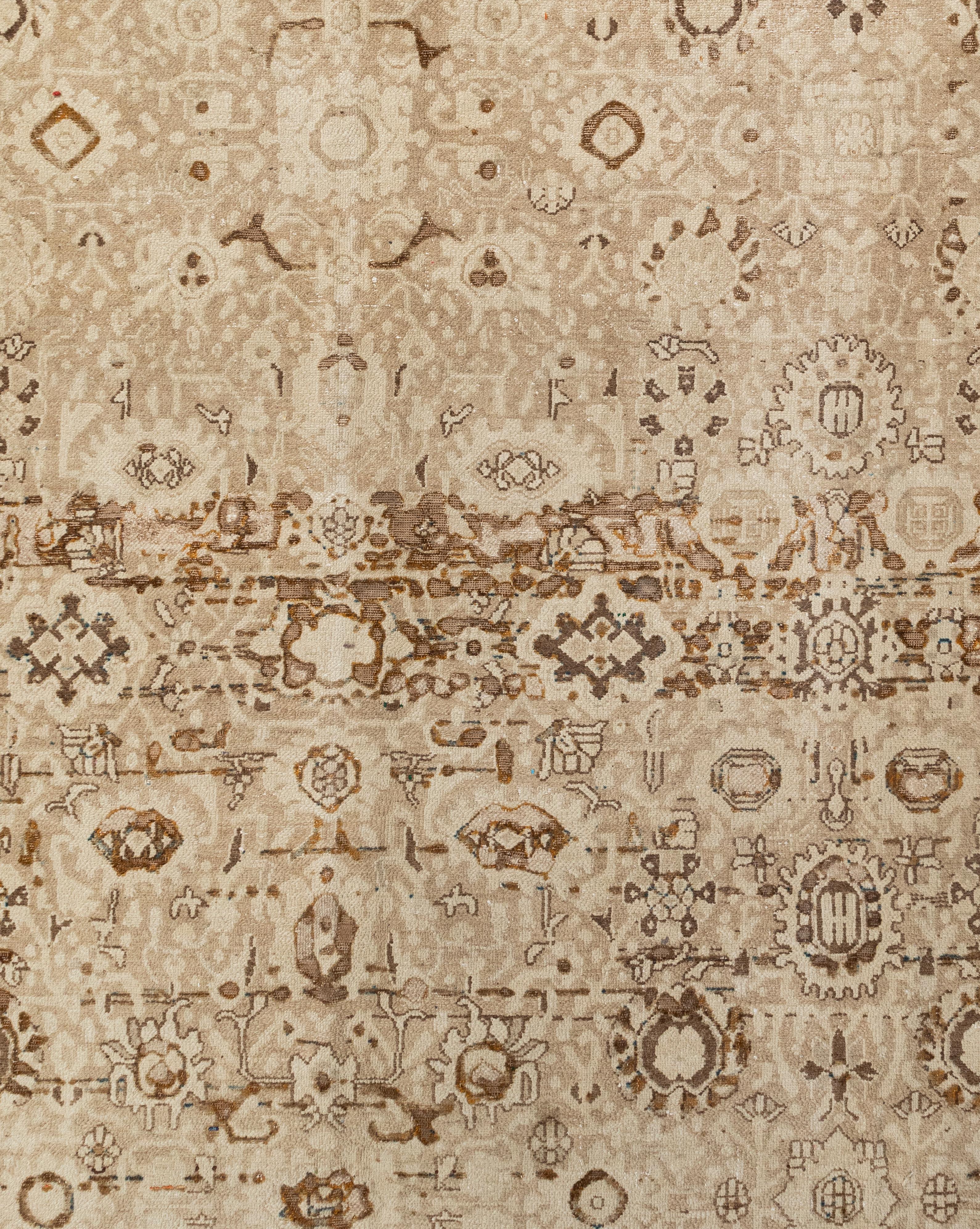 Persischer Vintage-Teppich Malayer in neutralen Tönen, handgesponnene Wolle im Angebot 2