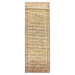 Persian Malayer Wool 2x8 Ivory & Taupe Handmade Runner Rug
