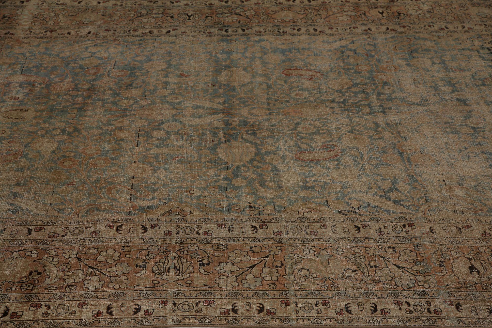XX secolo Tappeti persiani Mashad - Disegno in lana blu - 96822 in vendita