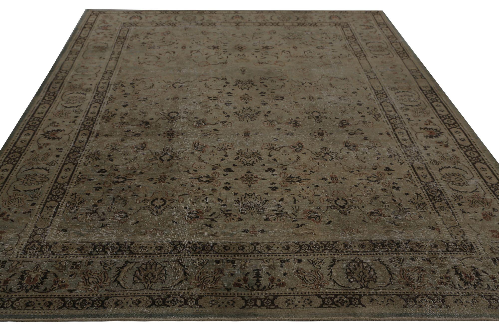 Persische Mashad-Teppiche - Wolle Brown Design - 96870 (Irakisch) im Angebot