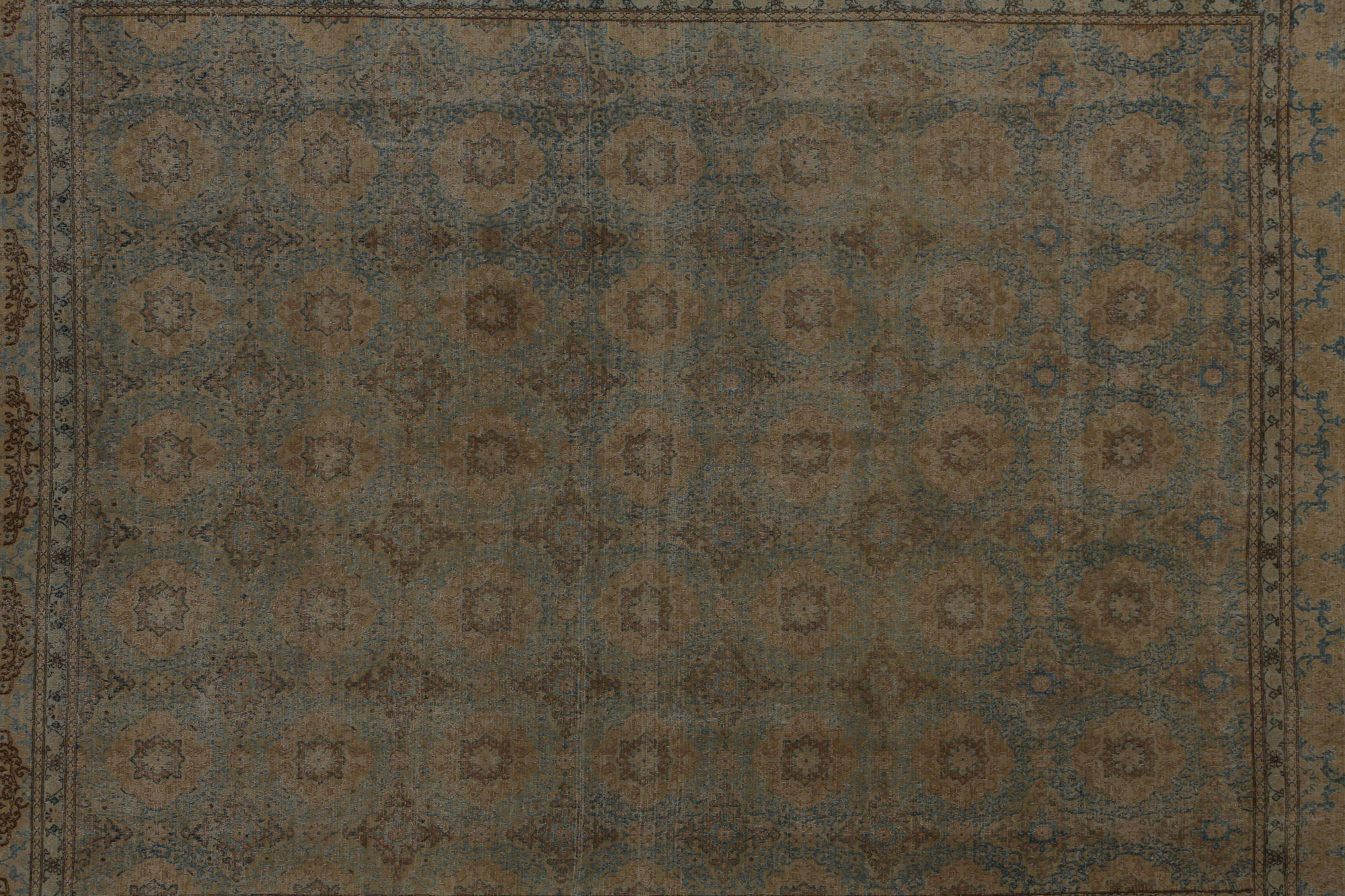 Tappeti persiani Mashad - Lana Marrone Grigio/Argento Taupe - 97801 In condizioni ottime in vendita a Dallas, TX