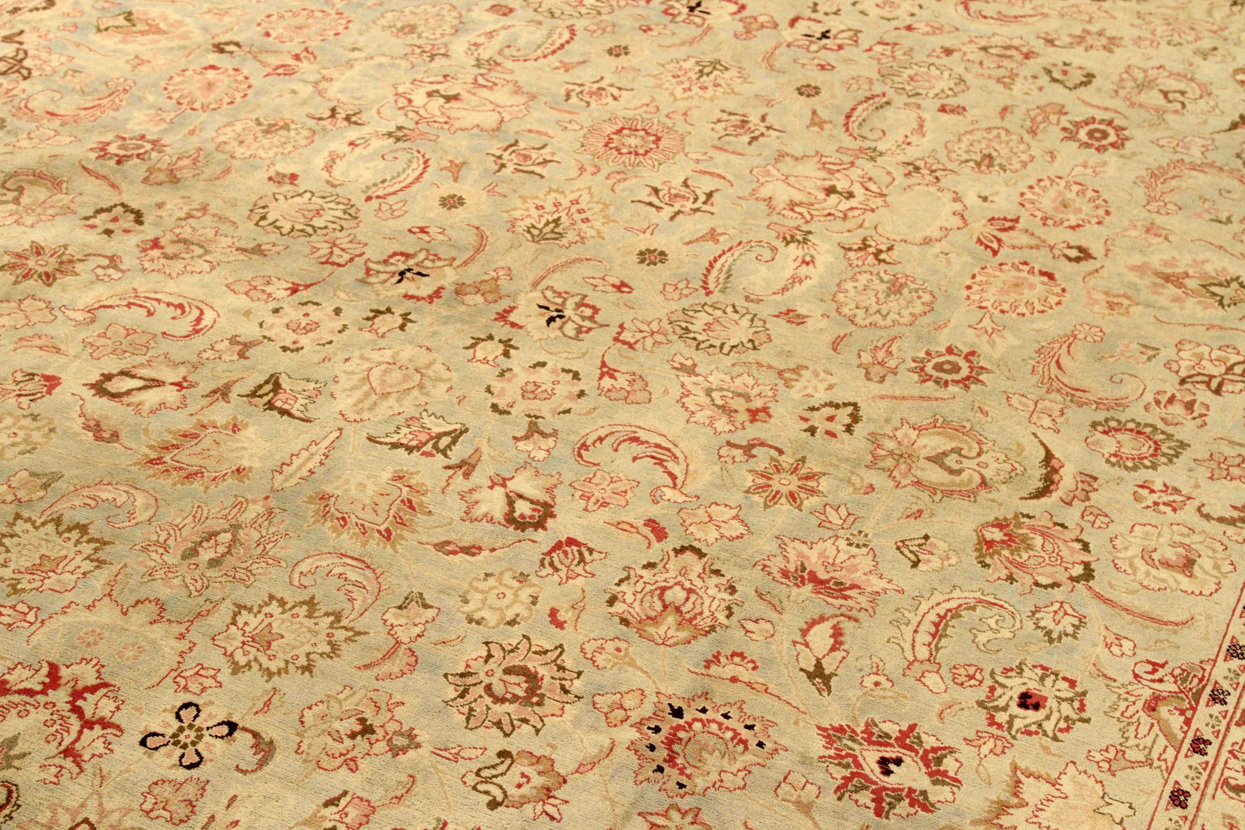 Persische Mashad Teppiche - Wolle Braun Elfenbein Rot Design - 75899 (Irakisch) im Angebot