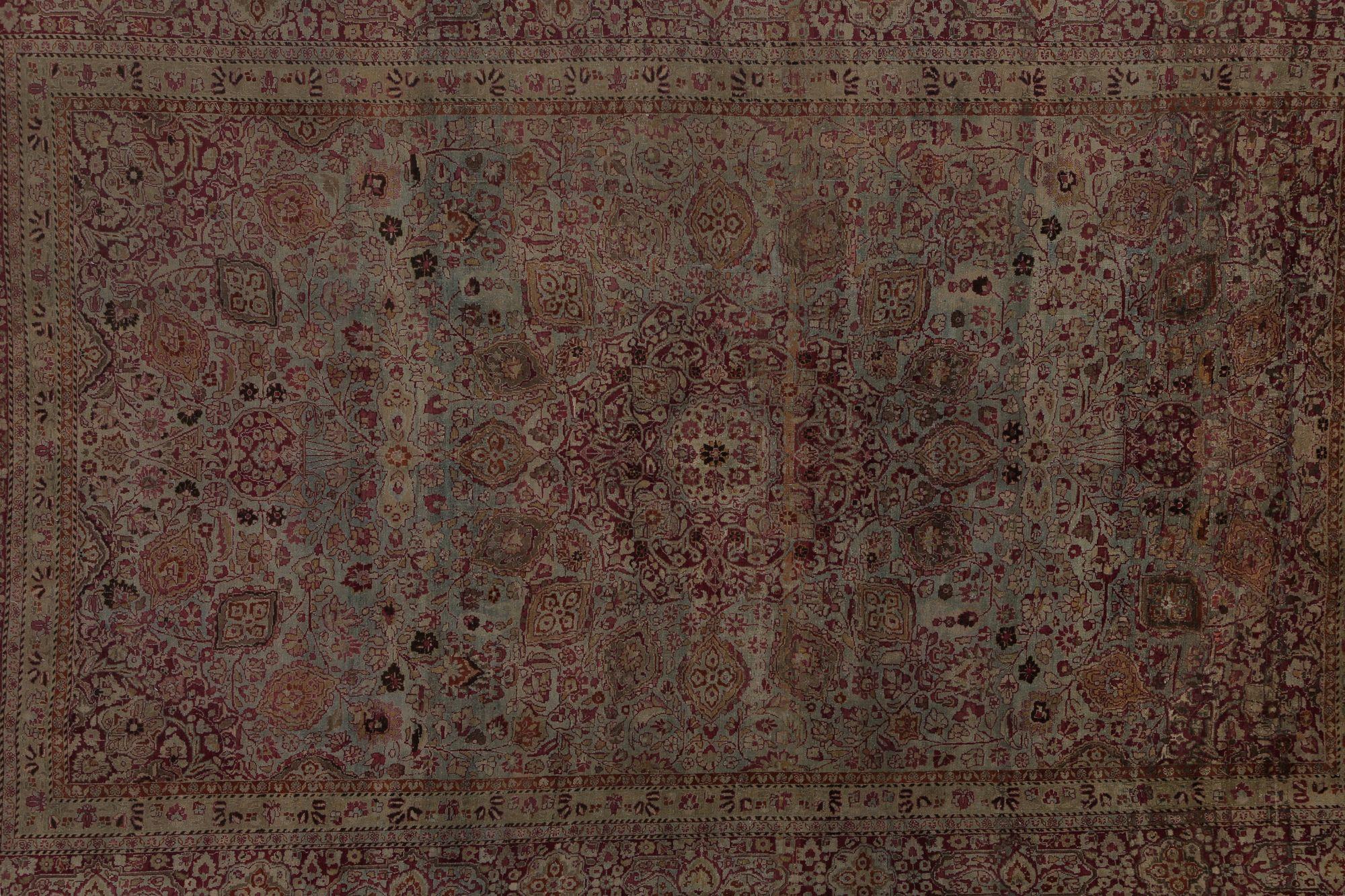 Persische Mashad Teppiche - Wolle Braun Rot Taupe Design - 97800 im Zustand „Hervorragend“ im Angebot in Dallas, TX