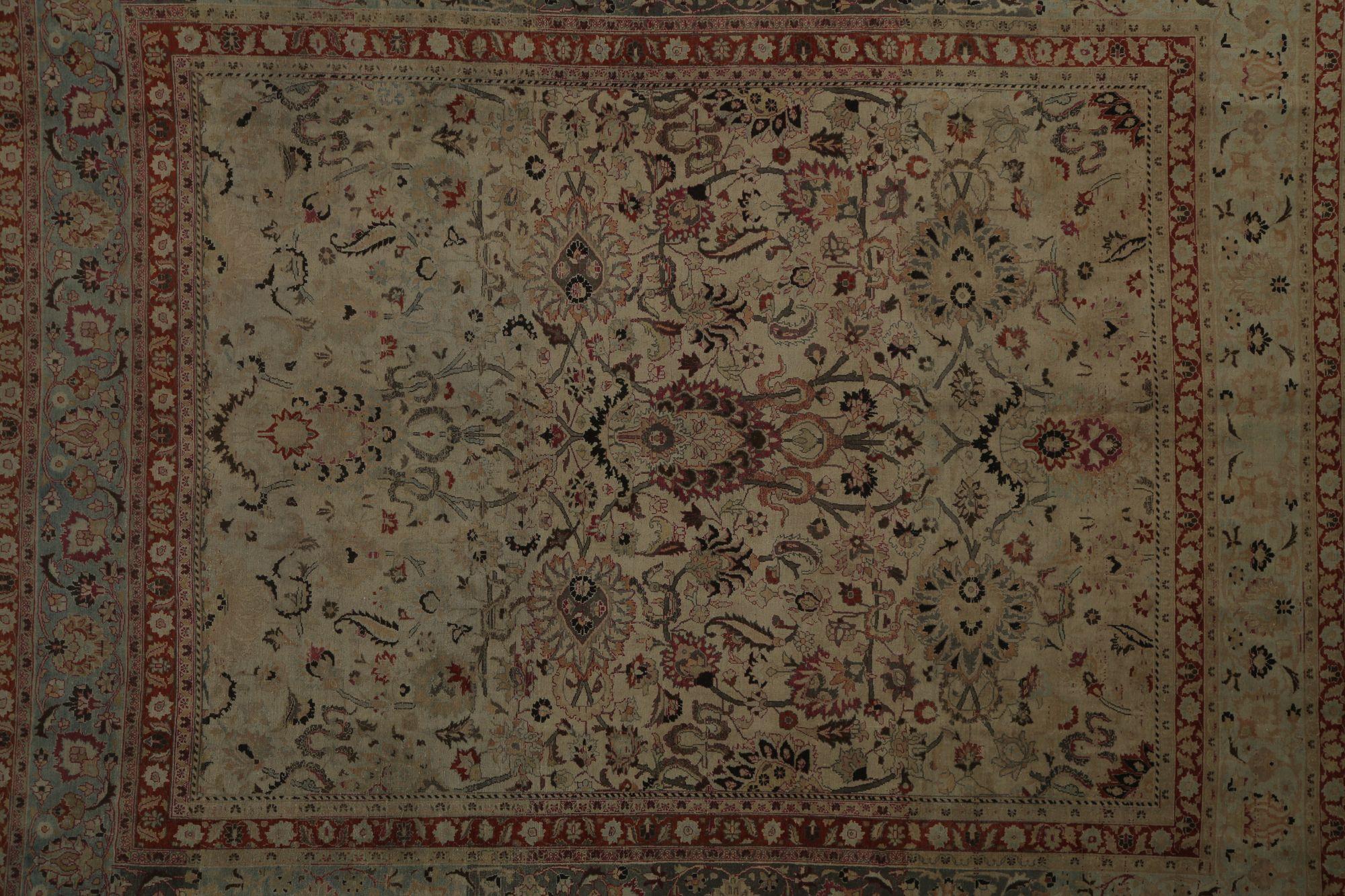 Persische Mashad Teppiche - Wolle Braun Rot Taupe Design - 97843 im Zustand „Hervorragend“ im Angebot in Dallas, TX
