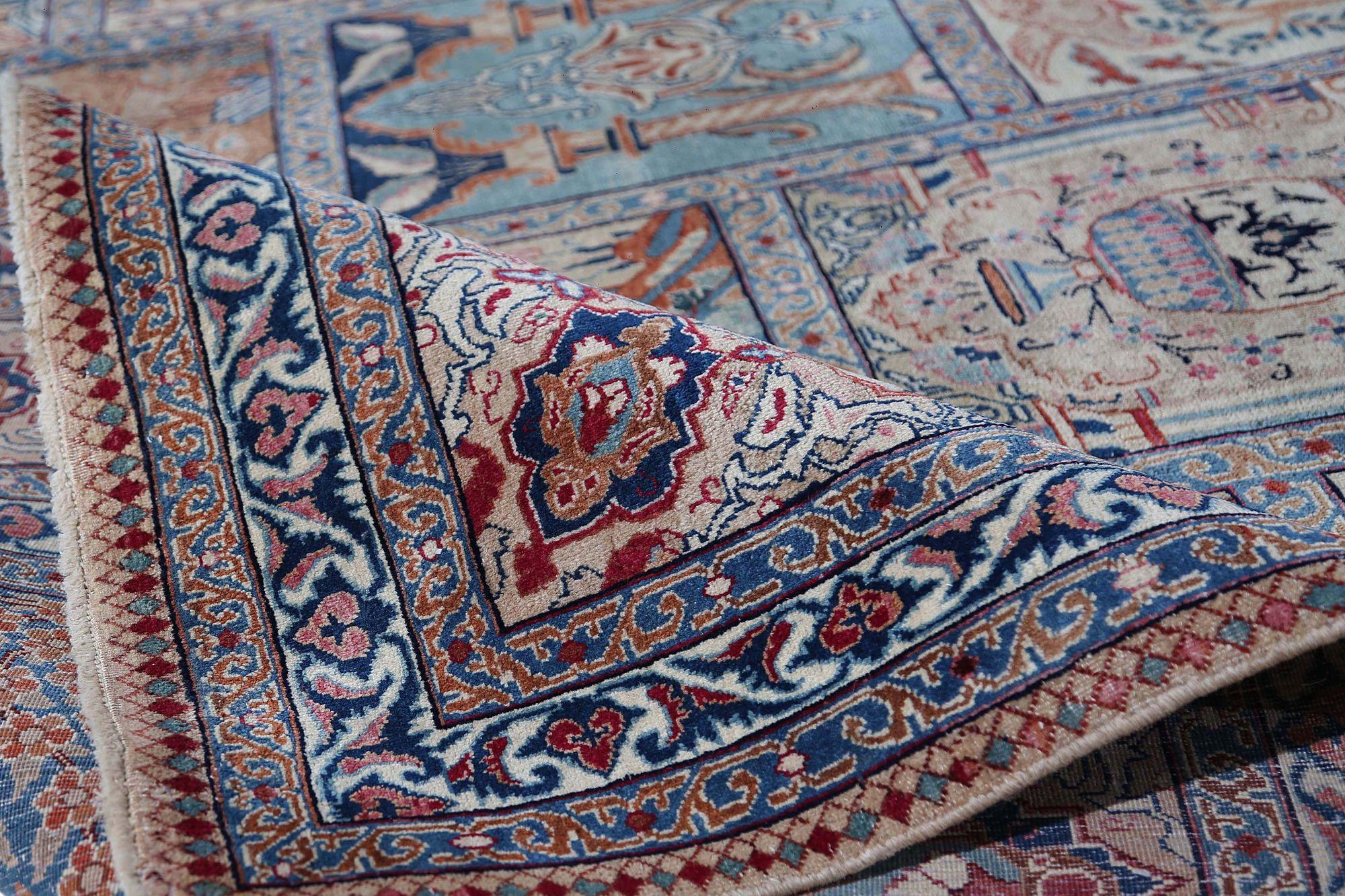 Persische Mashad-Teppiche – Wolle, elfenbeinfarbenes Design – 96662 (Irakisch) im Angebot