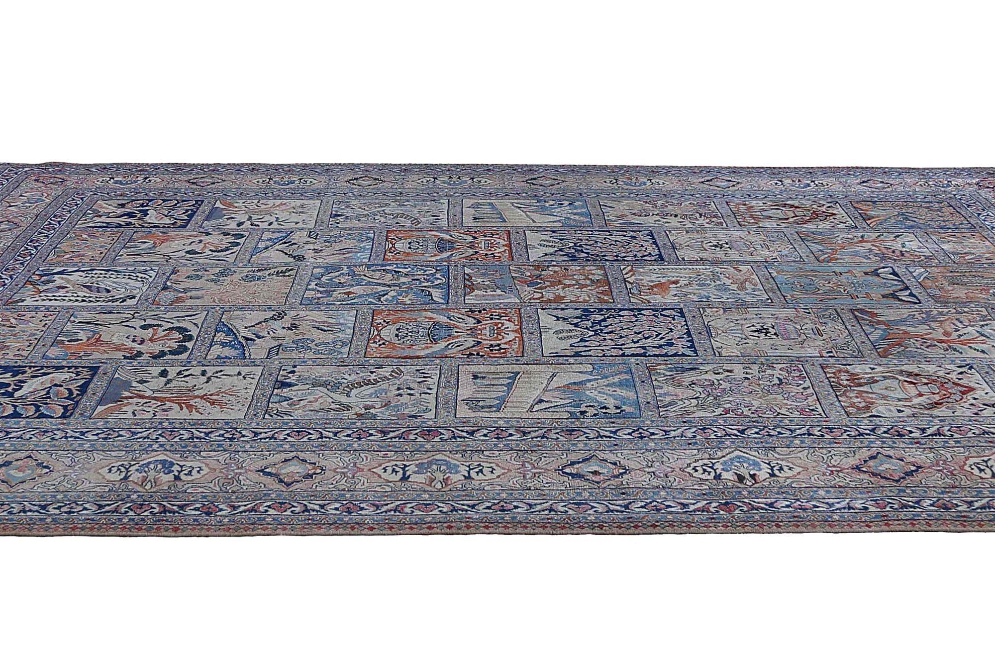 Persische Mashad-Teppiche – Wolle, elfenbeinfarbenes Design – 96662 im Zustand „Hervorragend“ im Angebot in Dallas, TX