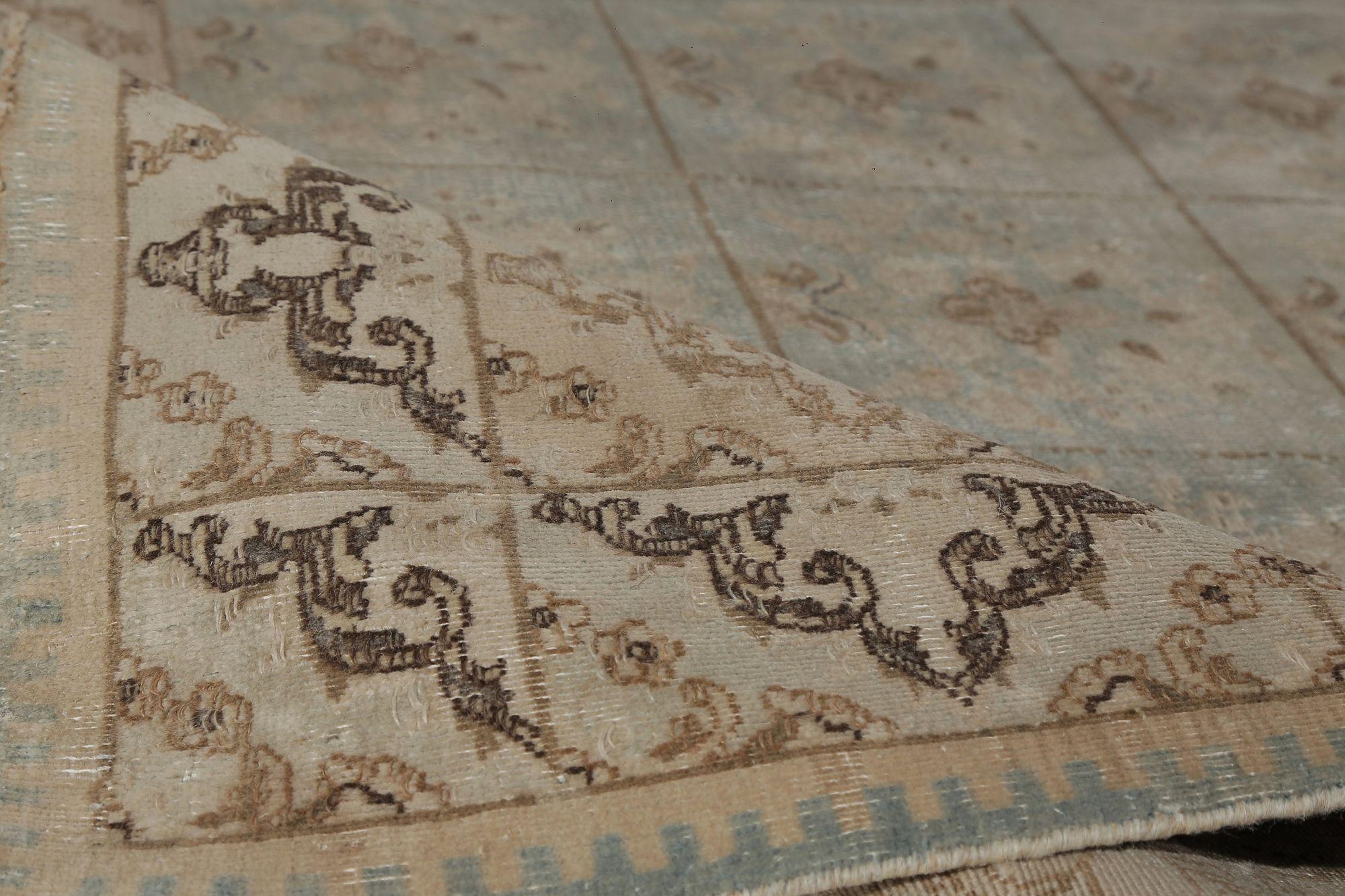 Tappeti persiani Mashad - Lana Avorio Design-Light - 97653 In condizioni ottime in vendita a Dallas, TX