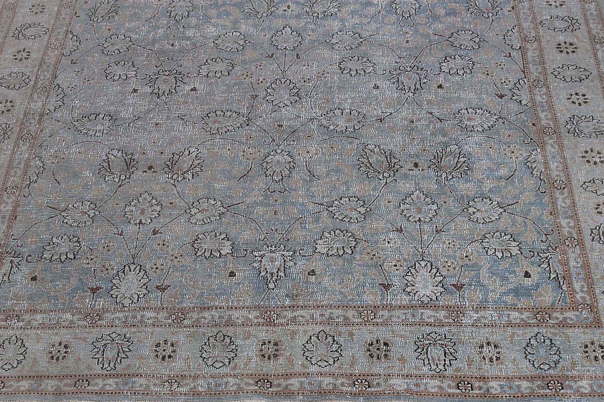 Persische Mashad-Teppiche - Wolle Hellblau Design - 97157 (Irakisch) im Angebot