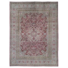 Persische Mashad-Teppiche – Wolle, rotes Design – 97232