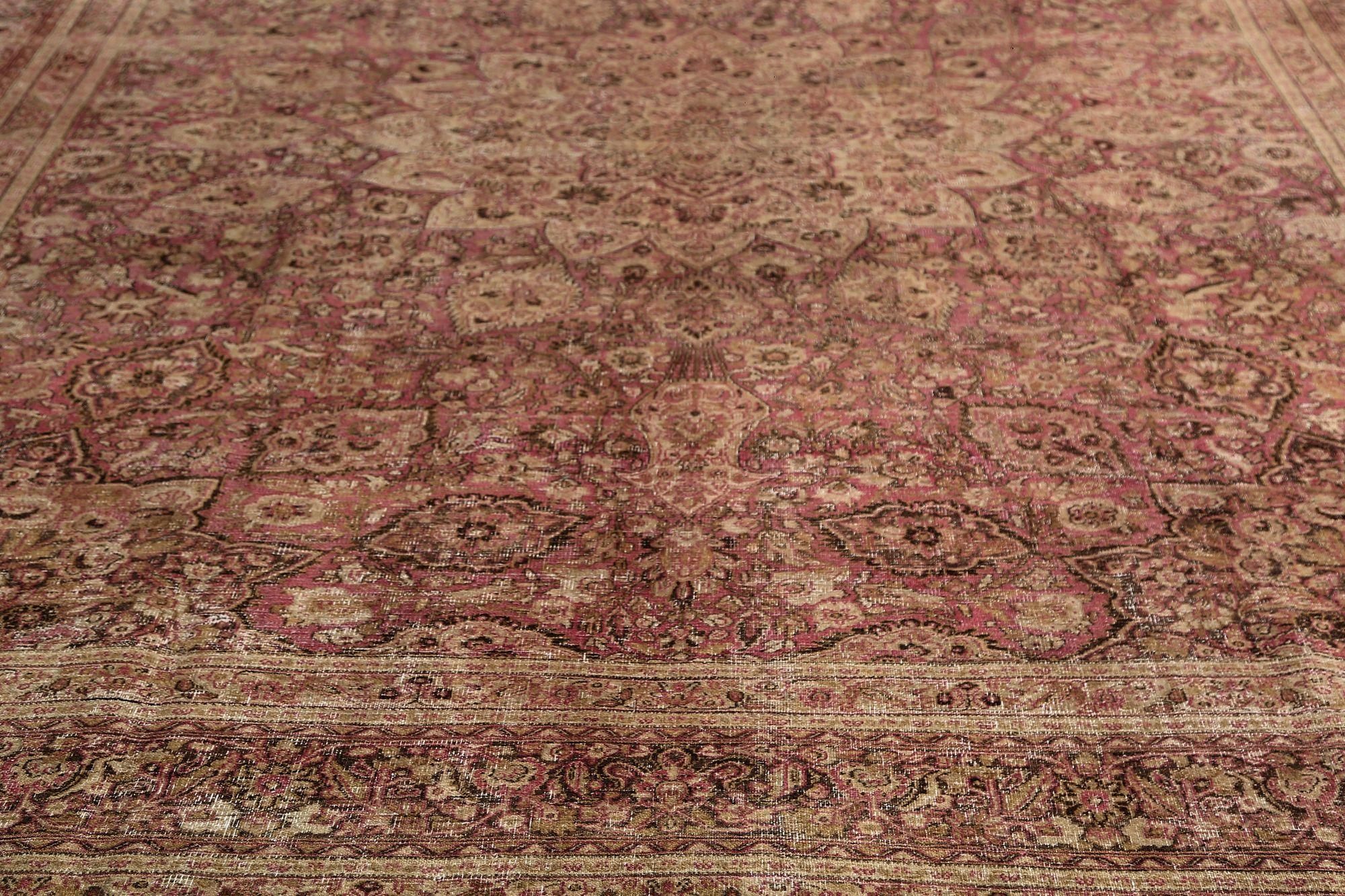 Persische Mashad-Teppiche – Wolle, rotes Design – 97675 (Irakisch) im Angebot