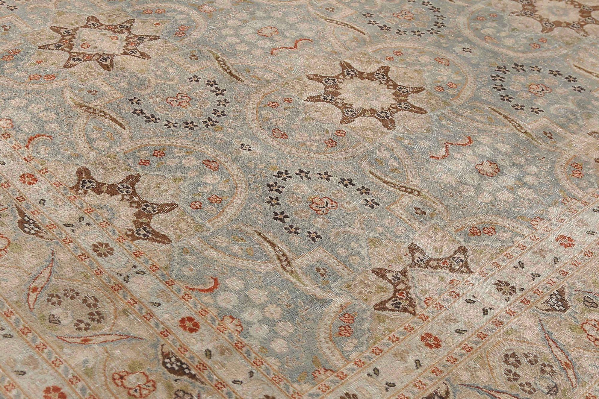 Iracheno Tappeti persiani Mashad - Lana sfumature di grigio / argento - 97651 in vendita