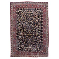 Persian Mashad Saber Rug, Navy, Red, Ivory and Blue, 16'4" x 11'0"