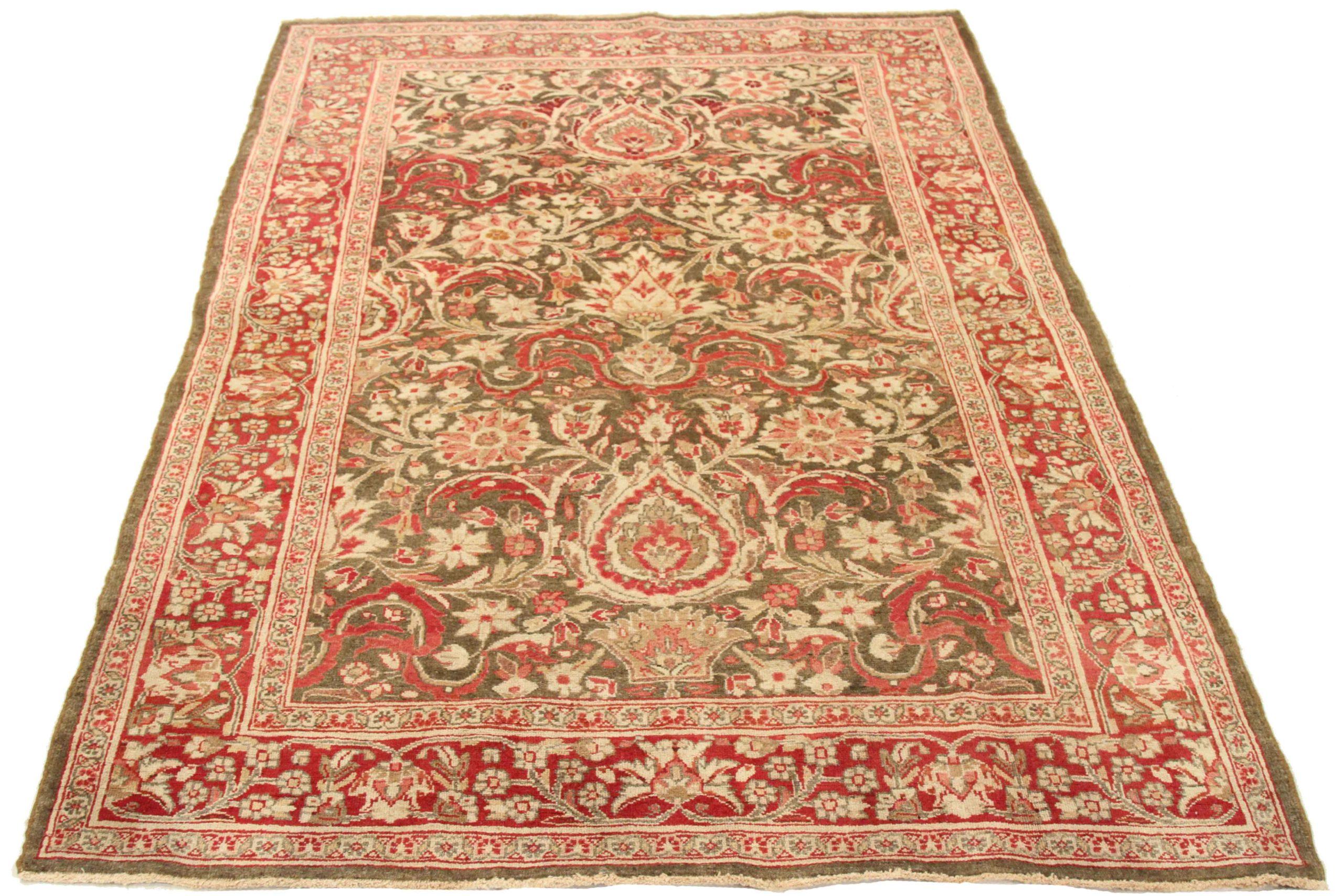 Discover the elegance of Persian Mashad featuring Small Rug in Circa 1880. Designed with Wool and BrownIvoryPink, this exclusive design is perfect for enhancing your space.