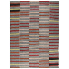 Persian Mazandaran Flatweave Stripe Rug