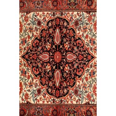 Antique 1900s Wool Persian Meeshan Malayer Rug, 4' x 6'