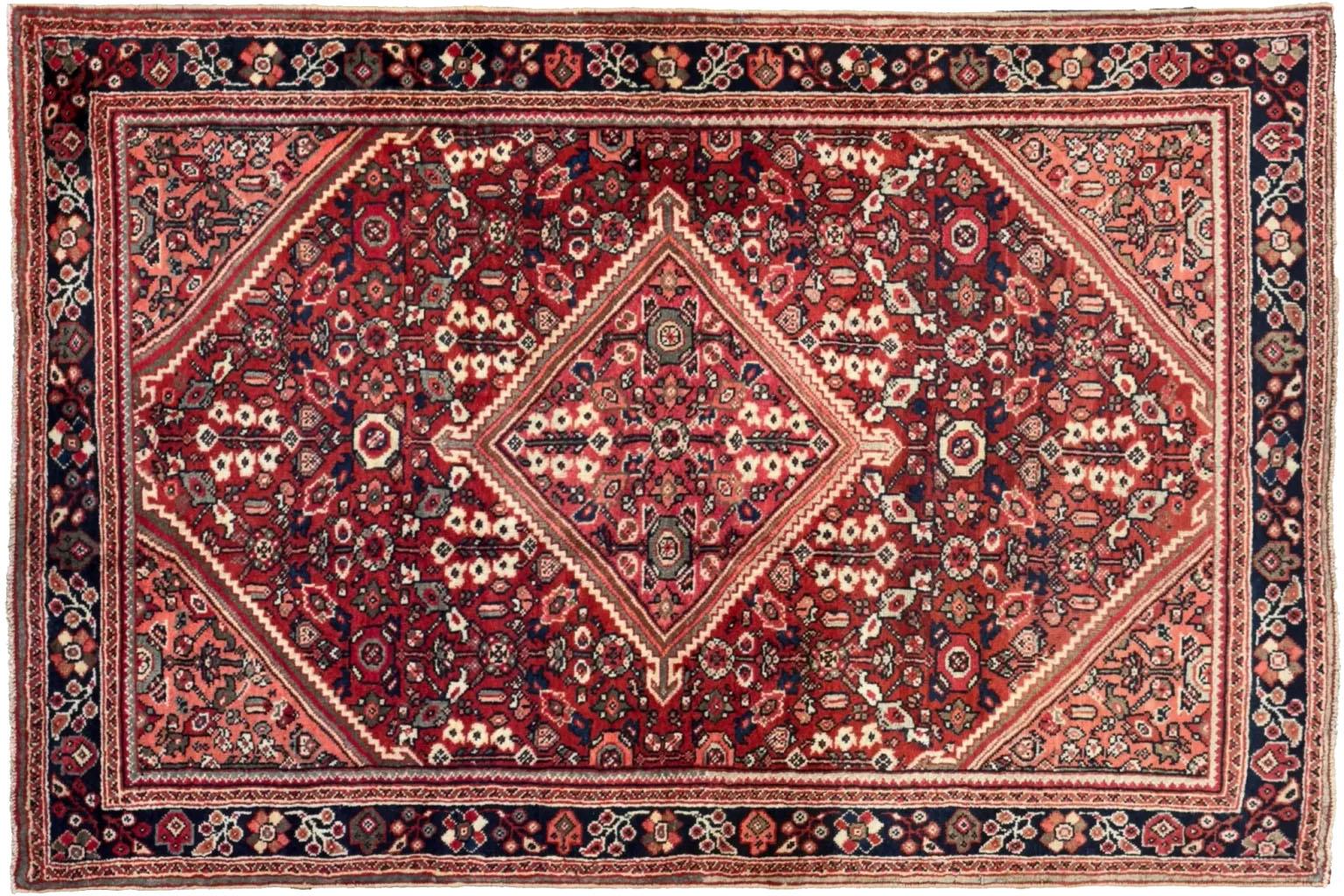 Tribal Tapis persan Meshkabad - Red Navy Ivory en vente