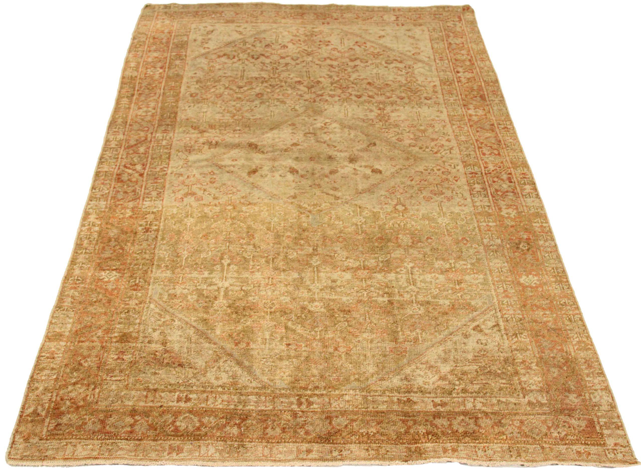Discover the elegance of Persian Meshkabad featuring Small Rug in Circa 1880. Designed with Wool and BrownIvoryRed, this exclusive design is perfect for enhancing your space.
