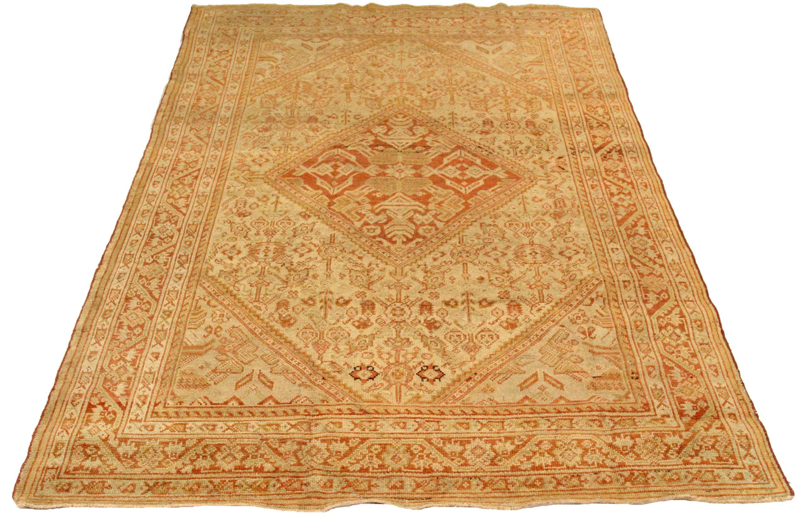 Discover the elegance of Persian Meshkabad featuring Small Rug in Circa 1880. Designed with Wool and IvoryRedYellow, this exclusive design is perfect for enhancing your space.