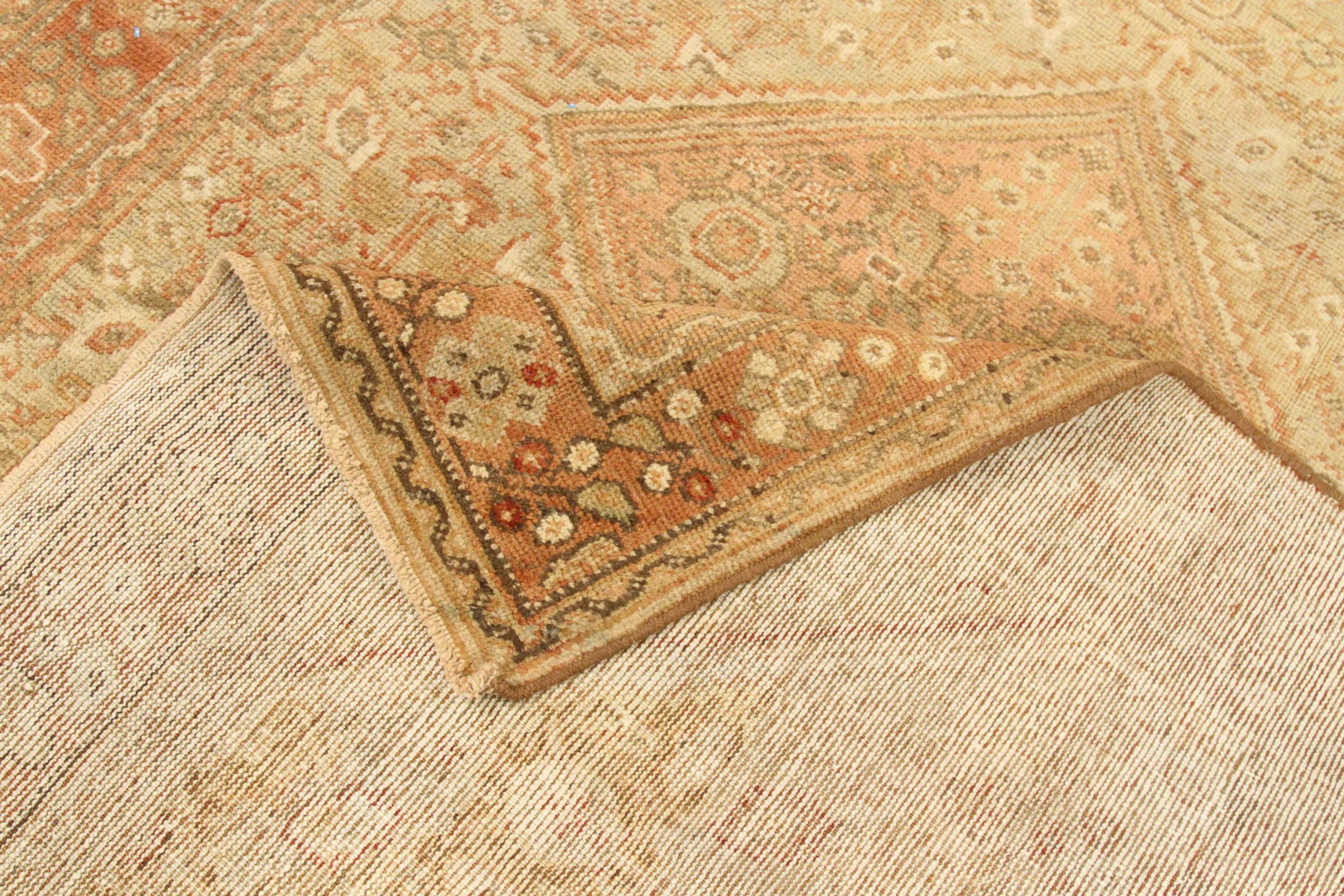 Iracheno Tappeto persiano Meshkabad Small - Lana Marrone Avorio Rosa - 75730 in vendita