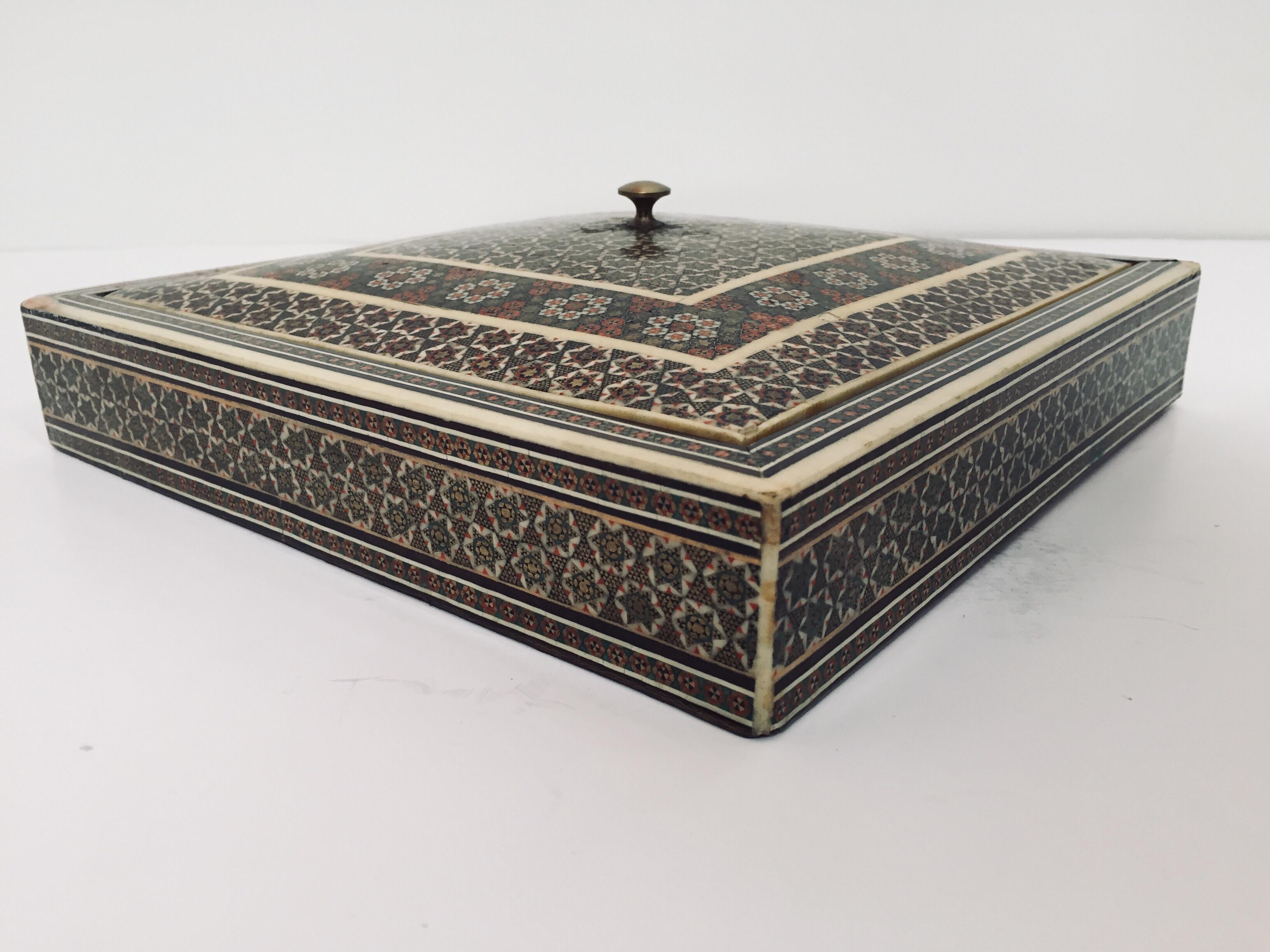 Persian Sadeli Micro Mosaic Inlaid Jewelry Box 3