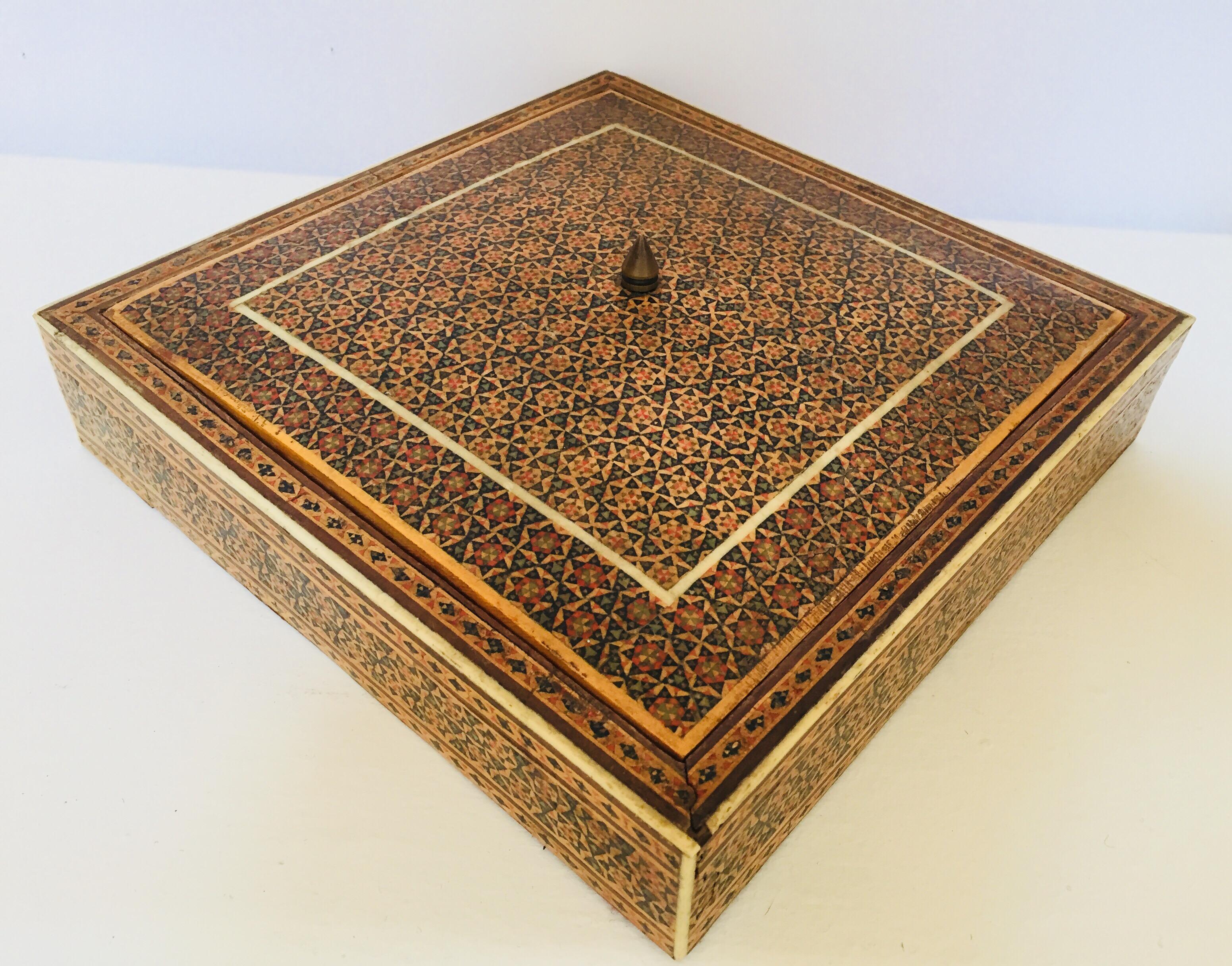 Persian Micro Mosaic Inlaid Jewelry Box 4