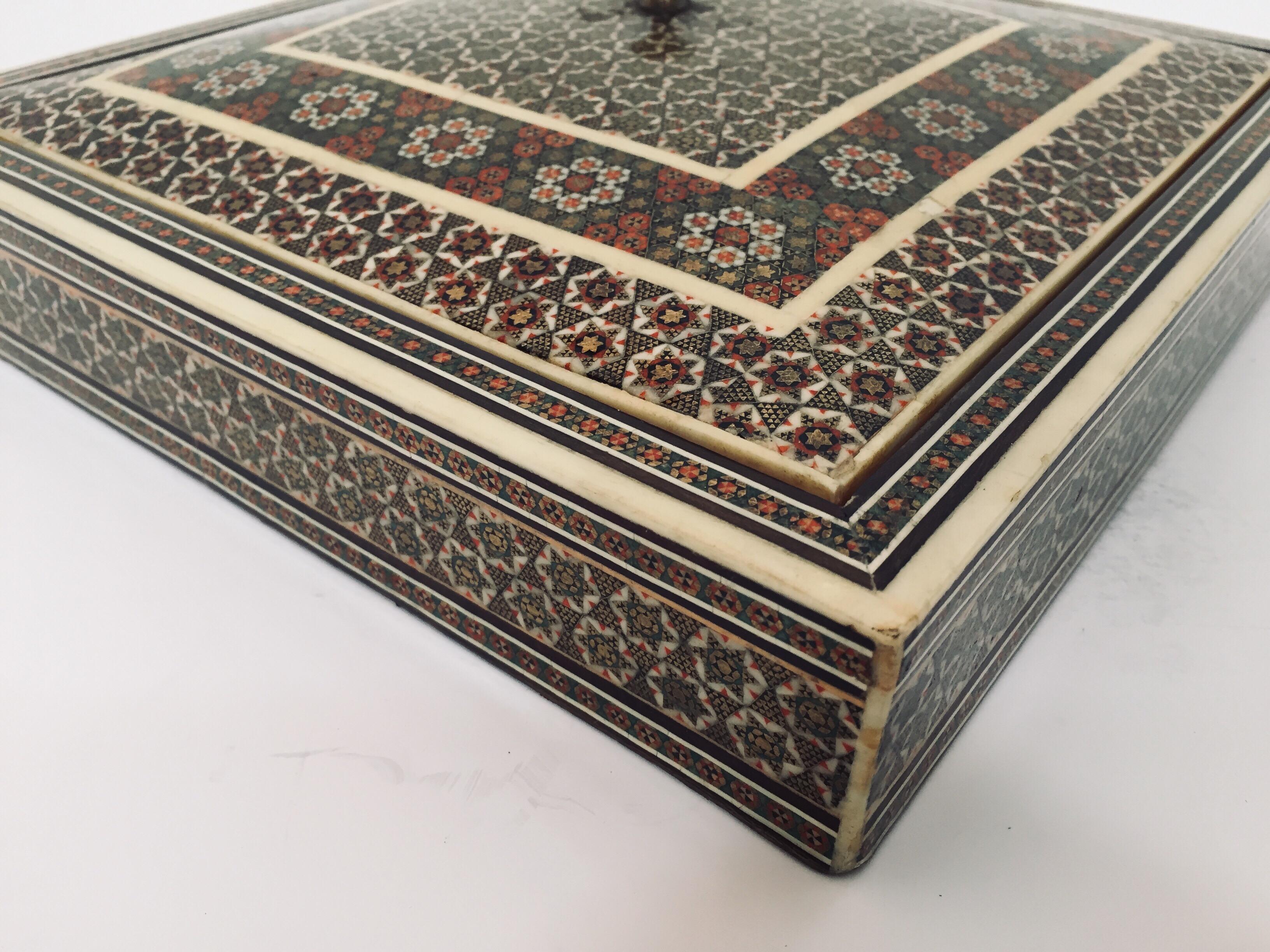 Persian Sadeli Micro Mosaic Inlaid Jewelry Box 4