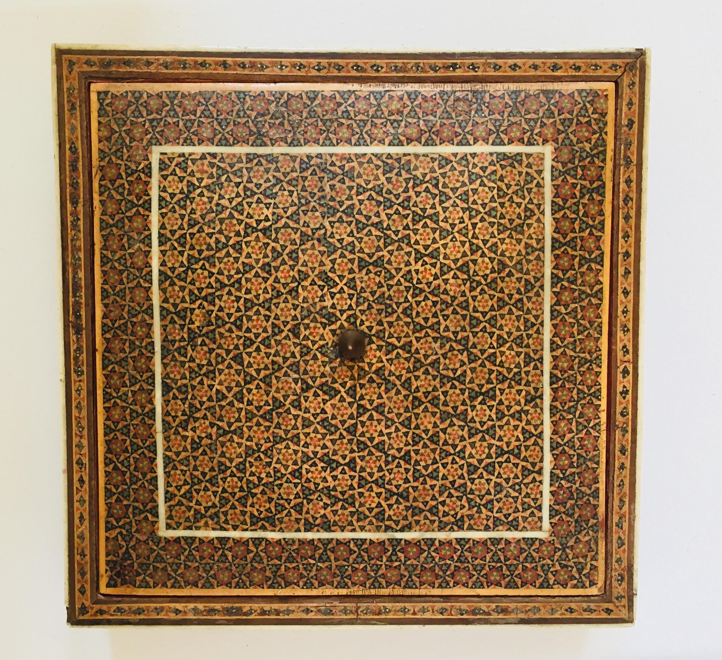 Persian Micro Mosaic Inlaid Jewelry Box 6