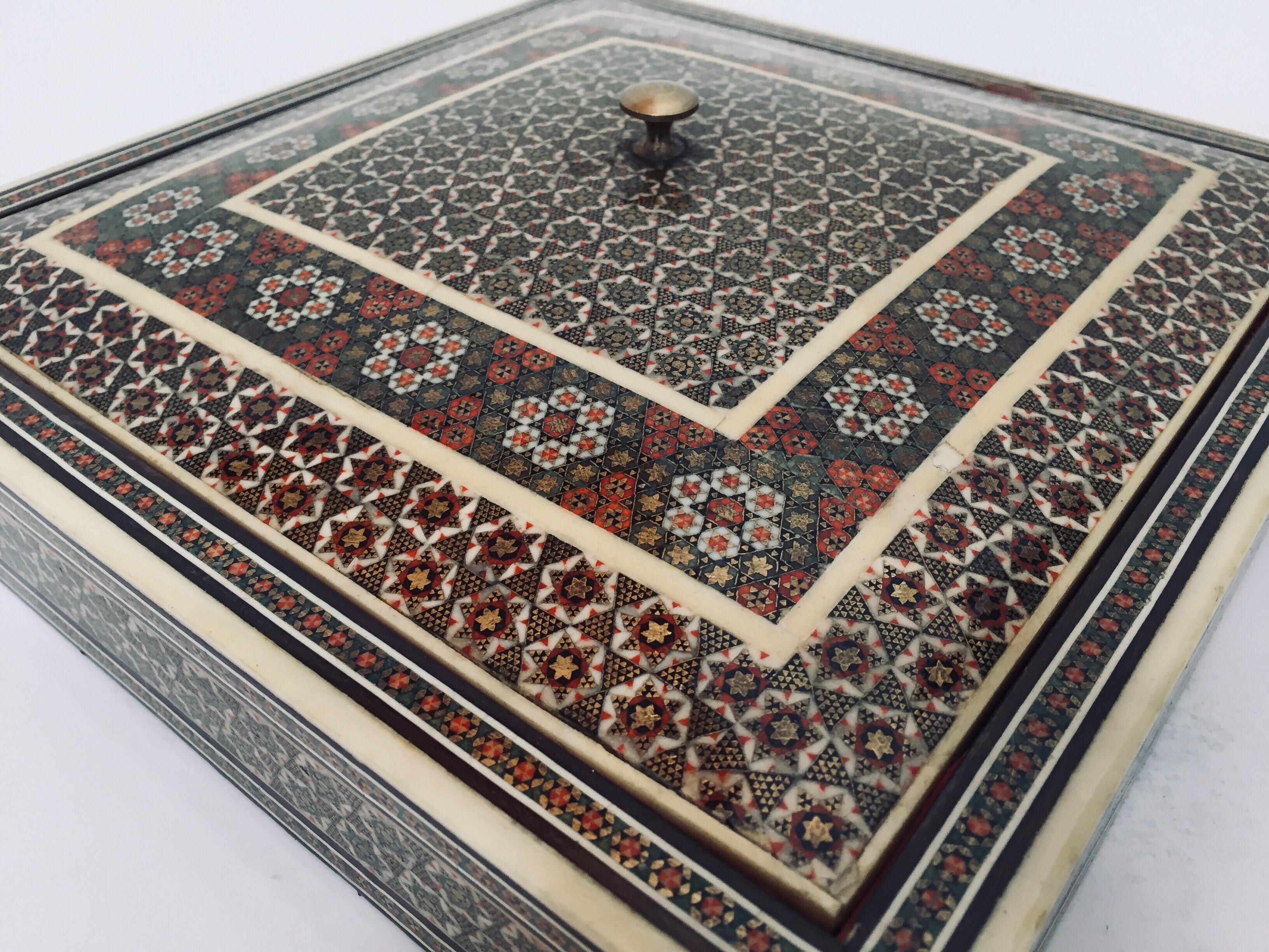 Persian Sadeli Micro Mosaic Inlaid Jewelry Box 6