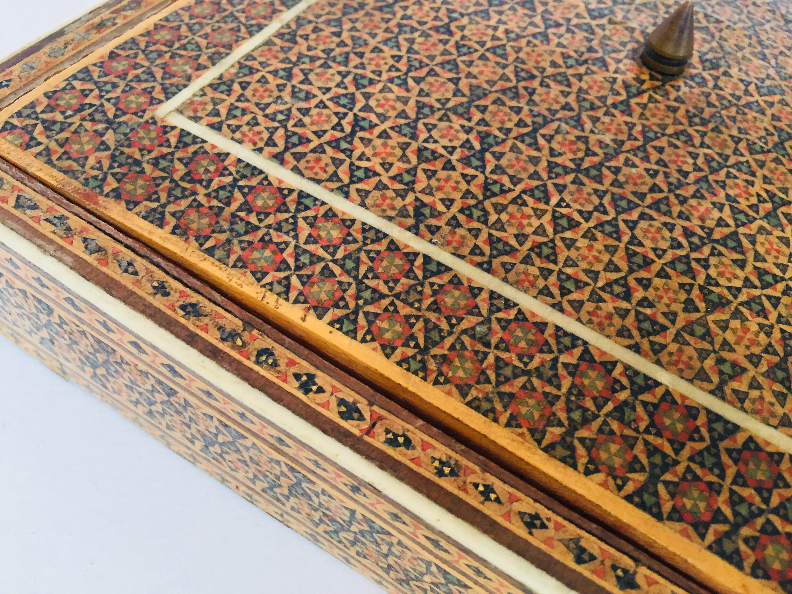 Moorish Micro Sadeli Mosaic Inlaid Jewelry Box 6