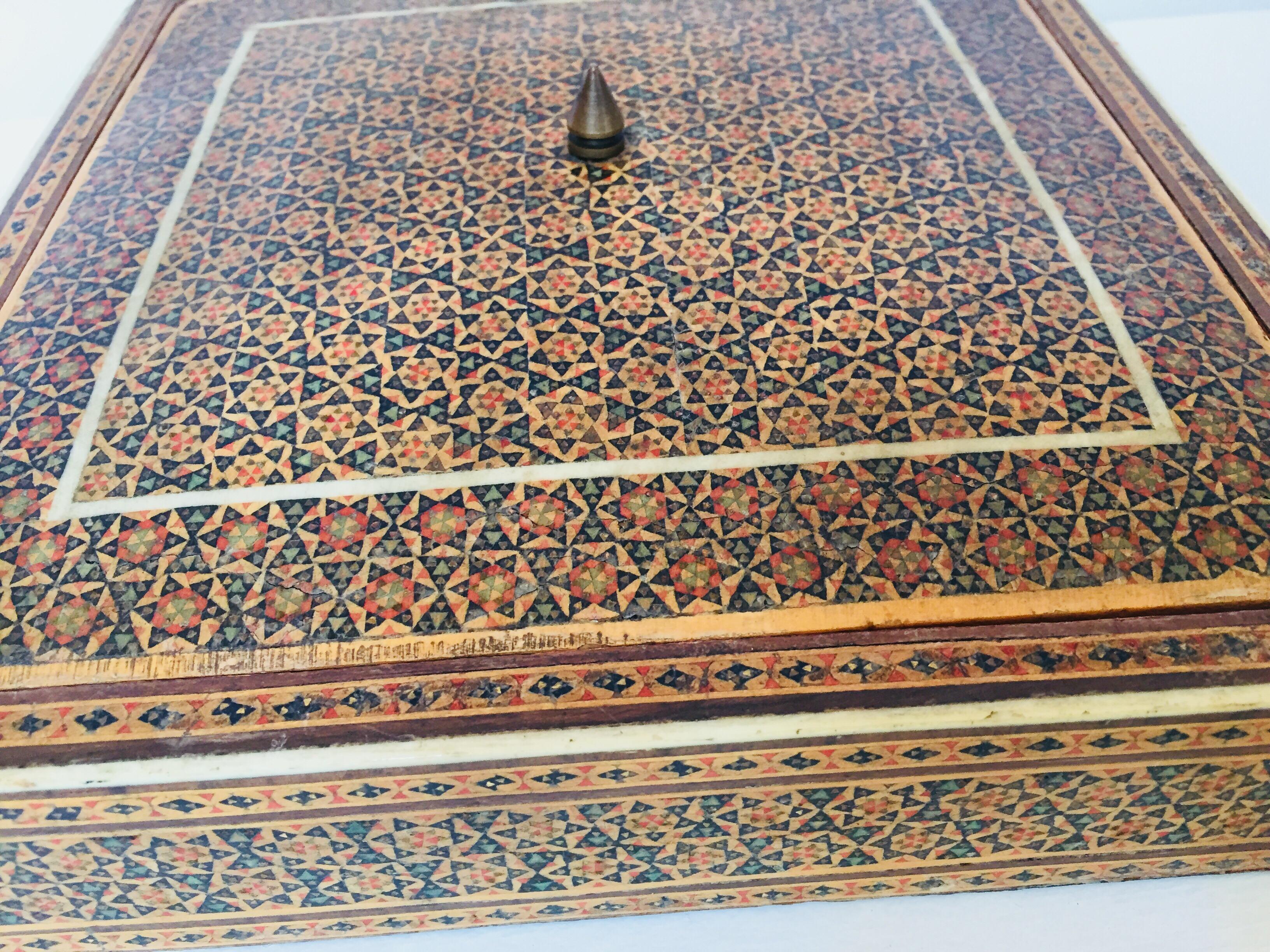 Moorish Micro Sadeli Mosaic Inlaid Jewelry Box 8