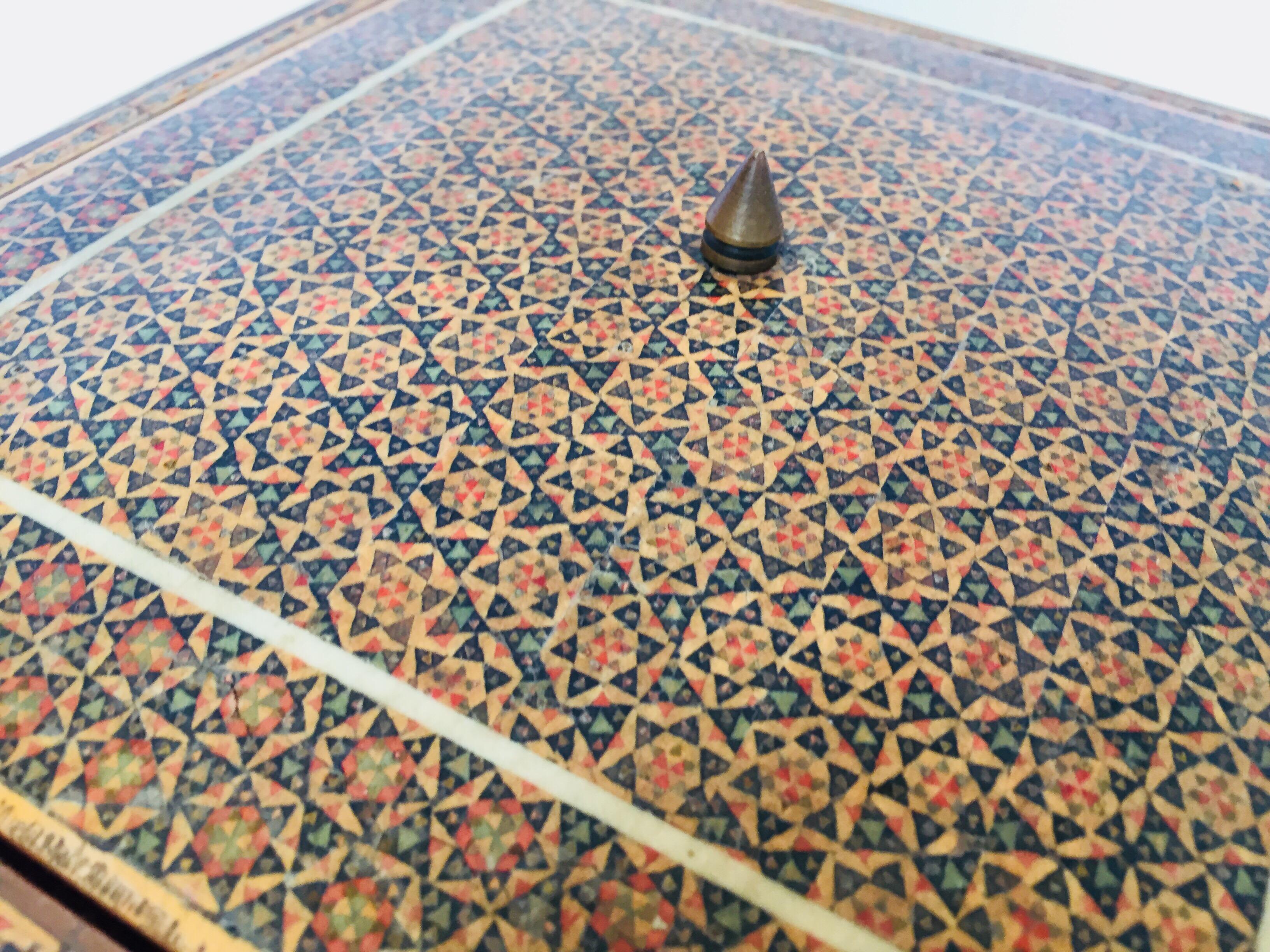 Wood Moorish Micro Sadeli Mosaic Inlaid Jewelry Box
