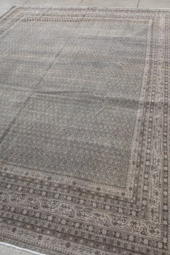 Persian Mir Rug in Washed Contrast Allover Field Design